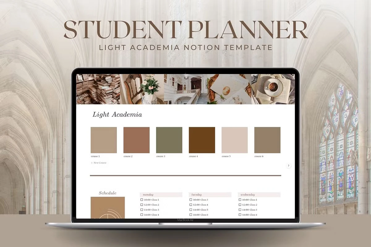 Notion Template Light Academia