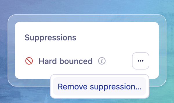 Suppressions on profiles
