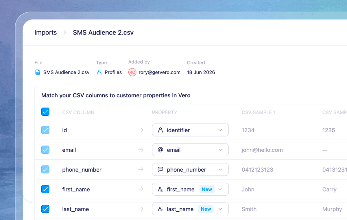 CSV Imports in Vero 2.0